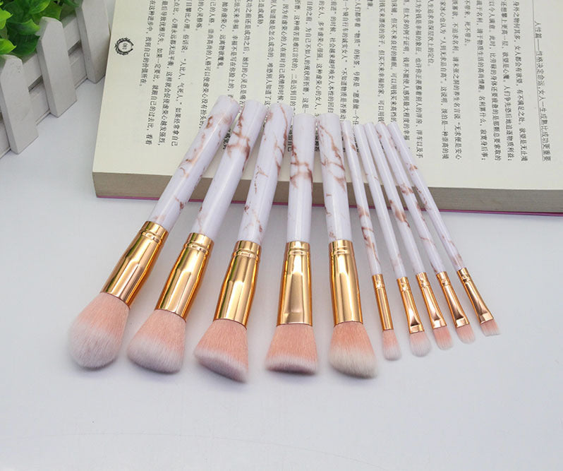Marbled Design Makeup Brushes Set - Beauty And Glam Corner