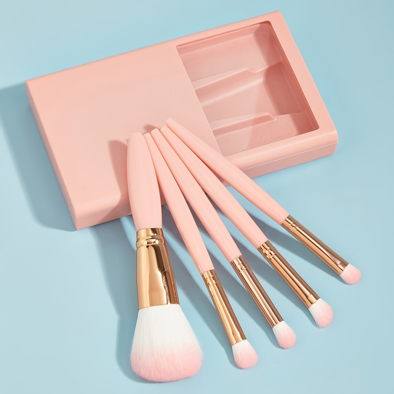 Makeup Brushes Travel Set With Mirror - Beauty And Glam Corner