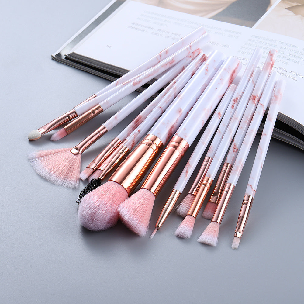 Marbled Design Makeup Brushes Set - Beauty And Glam Corner