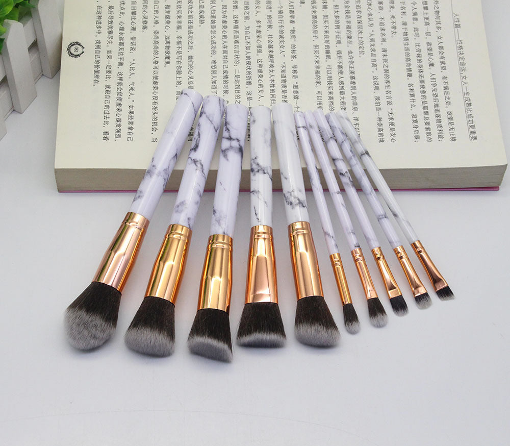 Marbled Design Makeup Brushes Set - Beauty And Glam Corner