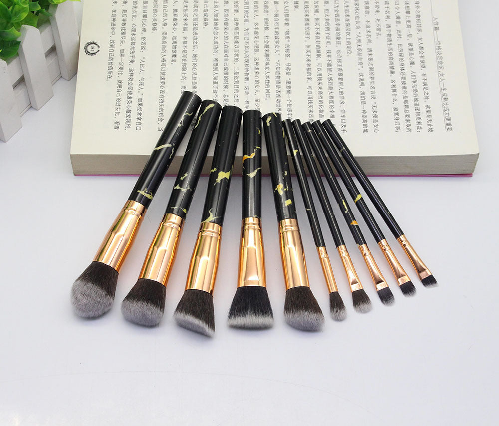 Marbled Design Makeup Brushes Set - Beauty And Glam Corner