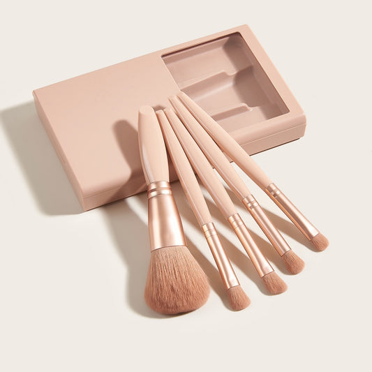 Makeup Brushes Travel Set With Mirror - Beauty And Glam Corner